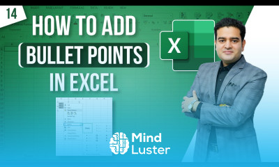 How to Add Bullet Points in Excel How to Insert Bullet in Excel MS Excel Course exceltutorial