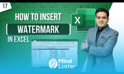How To Insert Watermark In MS Excel Excel Logo Transparent Background MS Excel Course