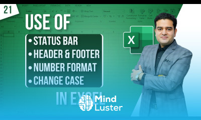 How to use Header Footer Status Bar Number Format Change Case in MS Excel msexcelcourse