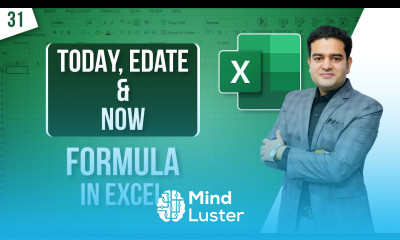 Date Formula in Excel and Date Functions in Excel TODAY EDATE and NOW Formulas in MS Excel