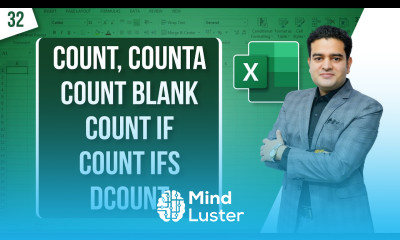 How to use COUNT COUNTA COUNTBLANK COUNTIF COUNTIFS DCOUNT Formulas in MS Excel msexcelcourse