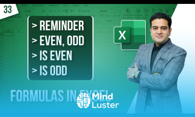 MS Excel Formulas Reminder Even Odd Microsoft Excel Course For Beginners msexcel