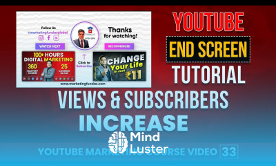 How to Add End Screen on YouTube Video 2024 Full Tutorial youtubecourse