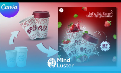 Product Label Design Advertisement Poster in Canva Beverage Branding Tutorial