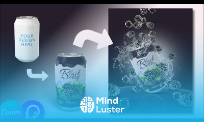Juice Can Product Packaging 3D Mockup Design Product Image Design in Canva Pacdora Tutorial