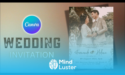 Personalised Wedding Invitation Card in Canva