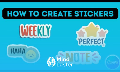 How to create Text STICKERS using Canva