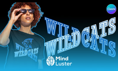 Cross Typography Effect in Canva Wildcats Sports Text Design Tutorial