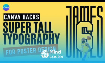 How to Create a Bold Sports Typography Poster in Canva NBA Inspired Text Layout Tutorial