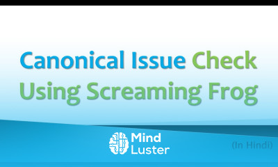 Canonical Issue Check Using Screaming Frog Hindi