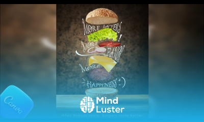 Burger Restaurant Advertising Poster Design with Canva