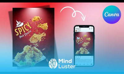 Advertising Food Poster Design in Canva Social Media Ads Design