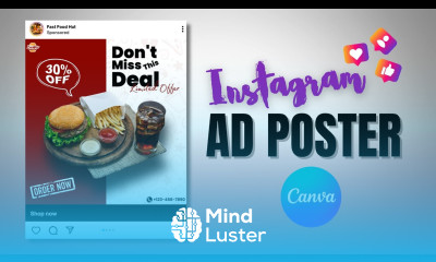Instagram Advertising Poster Design in Canva Social Media ad design