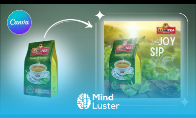 Realistic Tea Ad Poster Design in Canva