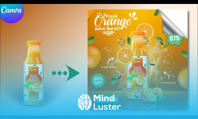 Fruit Juice Product Ad Poster in Canva Product Commercial