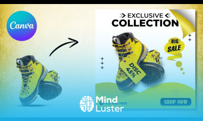 Shoes Advertising Poster Design in Canva Social Media ad design Product Commercial