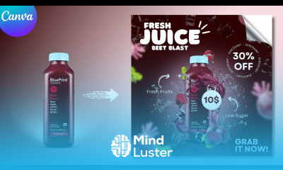 Cold Drinks Advertising Poster Design in Canva Product ad Poster Product Commercial