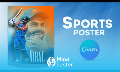 How to Create Professional Sports Poster Design using Canva Virat Kohli