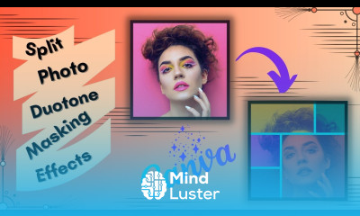 How to create Split Photo Masking Effects in Canva Design Duotone Colouring Effects Canva Design