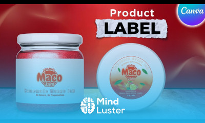 Food Product Label Design in Canva Packaging Design Tutorial