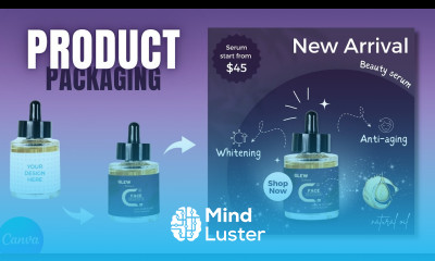 Product Packaging and Ads Poster in Canva Logo Package Design Full Process