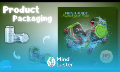 Soft Drinks Packaging Design and Advertising Poster Design in Canva Product Commercial