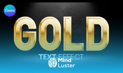 how to create gold text effect in canva