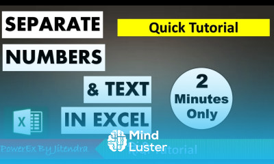 How to Separate Texts Numbers from a Coumn in Excel Quick Tutorial Excel Tips Tricks