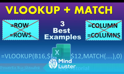 How to use VLOOKUP with MATCH Function in Excel Best Examples Jitendra Kumar