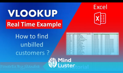 How to Find Unbilled Customers using Vlookup Function Real Time Example