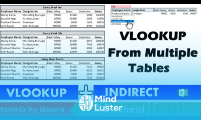 VLOOKUP from Multiple Tables Hindi VLOOKUP Interview Question