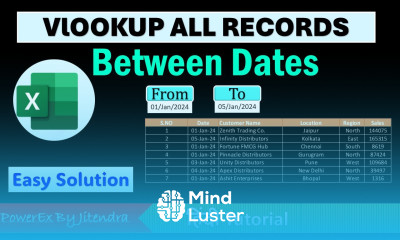 VLOOKUP All Records Between Dates in Excel VLOOKUP Between Dates in Excel