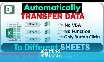 How to Automatically Transfer Data from one Sheet to Different Sheets in Excel Hindi