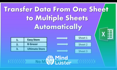 Transfer Data Customer Wise from One Sheet to multiple sheets in excel Hindi