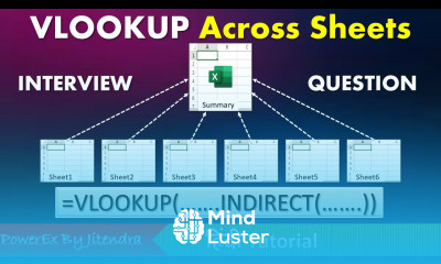 VLOOKUP Across Sheets VLOOKUP INDIRECT VLOOKUP MATCH MIS Interview Question