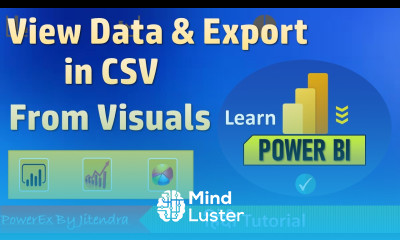 9 How to view Data and Export in CSV from Power BI Visuals Power BI for Beginners