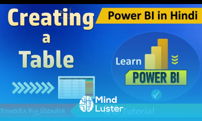 14 How to create a Table in Power BI Power BI Tutotrial for Beginners By Jitendra Kumar