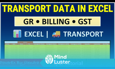 How to Maintain Transport Data in Excel Transport Register Transport Billing