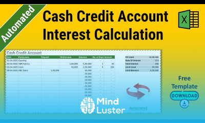Cash Credit Account Interest Calculation in Excel CC Account Interest Calculator