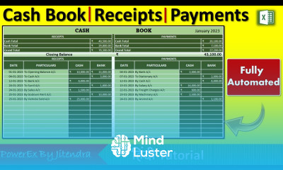 Fully Automated Cash Book in Excel Hindi Day Book in Excel