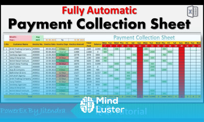 Payment Collection Sheet in Excel Payment Collection Summary in Excel Powerex By Jitendra