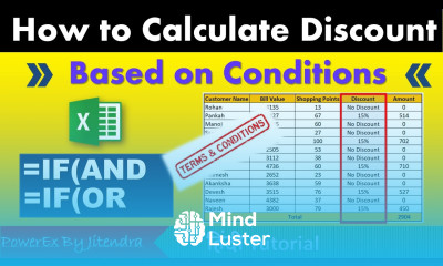How to Calculate Discount Based on Conditions in Excel