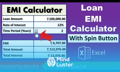 Loan EMI Calculator with Spin Button in Excel