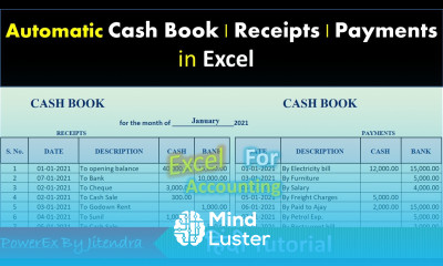 Cash Book in Excel Hindi Double Column Cash Book