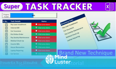 Create a Super Task Tracker in Excel Daily Task Tracker in Excel in Hindi