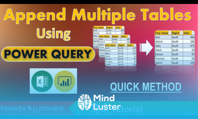 Append Multiple Excel Tables in Power Query Advanced Excel Power Query Tutorial in Hindi