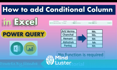 How to add a Conditional Column in Power Query in Excel Power Query Tutorial by Jitendra Kumar