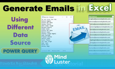 How to Generate Email Addresses in Excel using Power Query