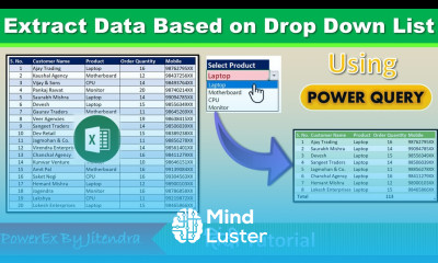 Extract Data Based On Drop Down List in Excel using Power Query Power Query Jitendra Kumar