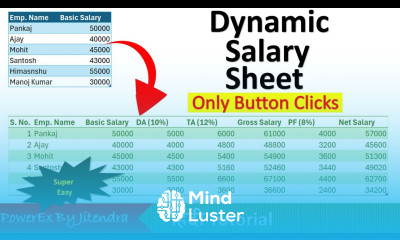 Dynamic Salary Sheet Creation in Excel with Power Query No Formula Needed